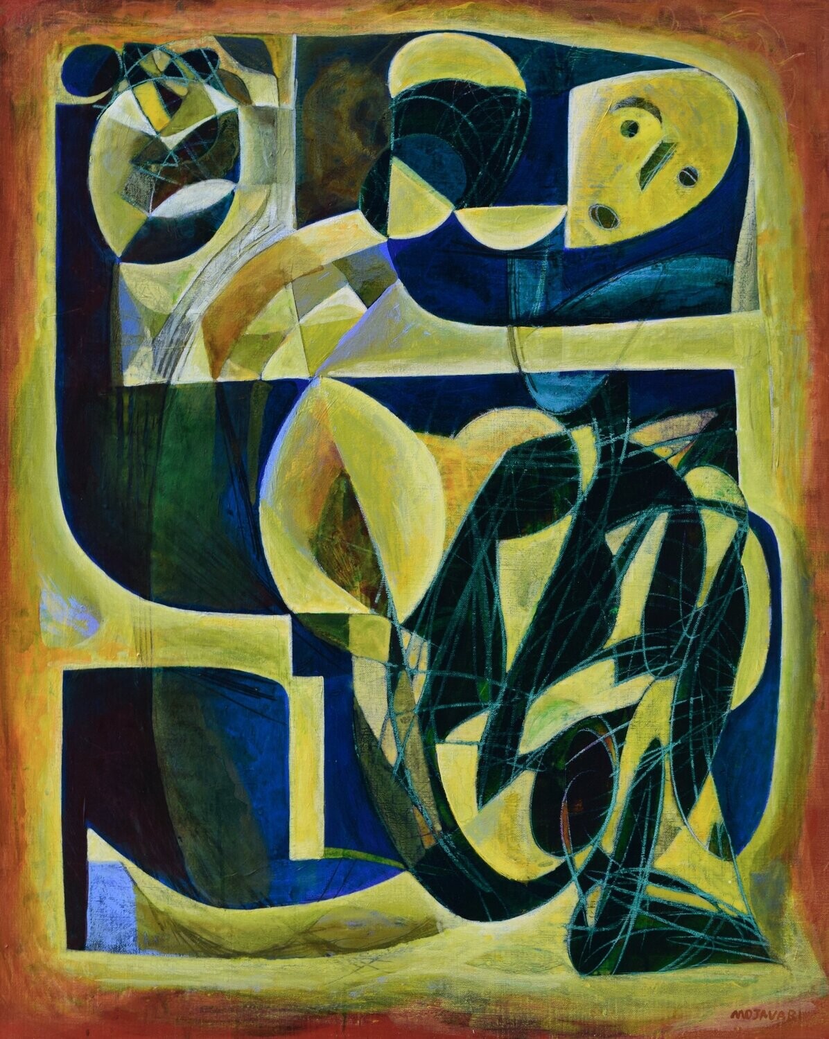 Acrylic  / Light as form Abstract Figurative  // Size: ca.. 80 x 100 x 2 cm