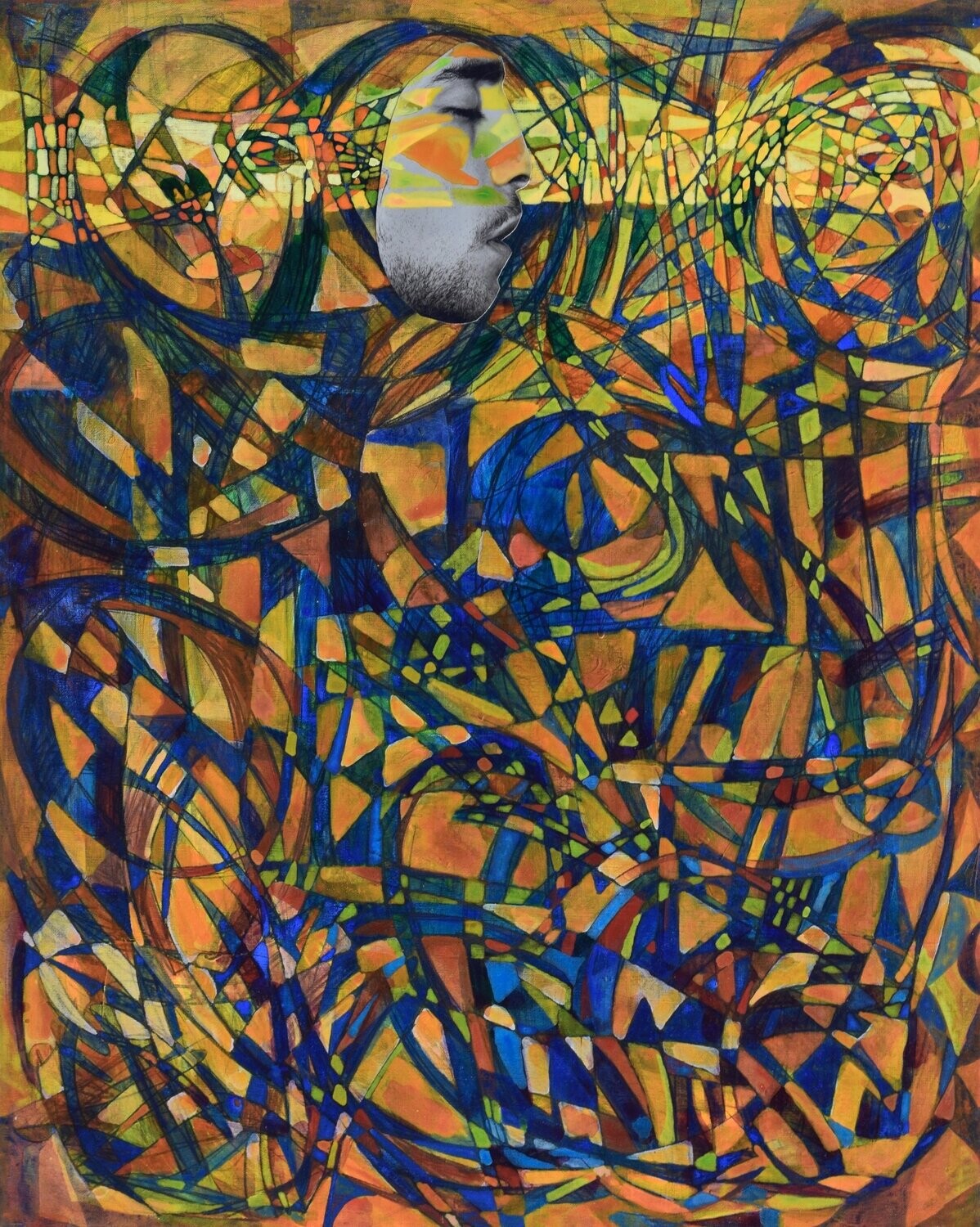 Acrylic / Light as form Abstract Figurative  // Size: ca.. 80 x 100 x 2 cm