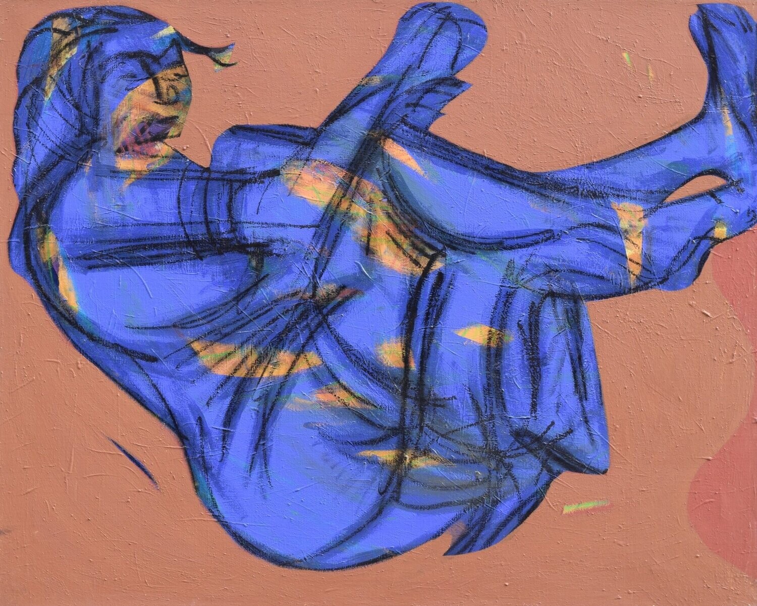 Collage, original / print on handmade paper with acrylic on canvas / original signature of the artist on the back of the work  // Size : ca. 47 x 61 x 4 cm