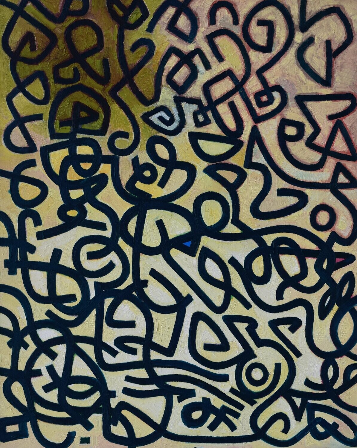 Labyrinth ,Oil , Weiß  // Size: ca.. 80 x 100 x 2 cm