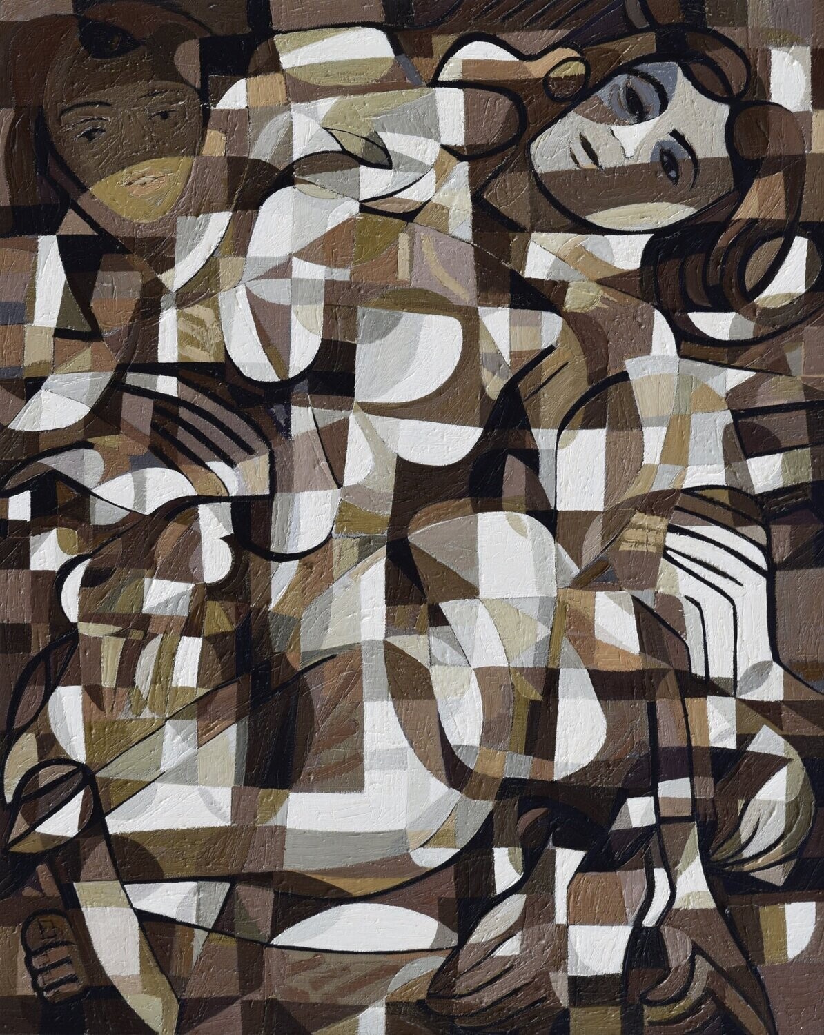Oil - Braun    // Sizer : ca. 80 x 100 x 2 cm,
