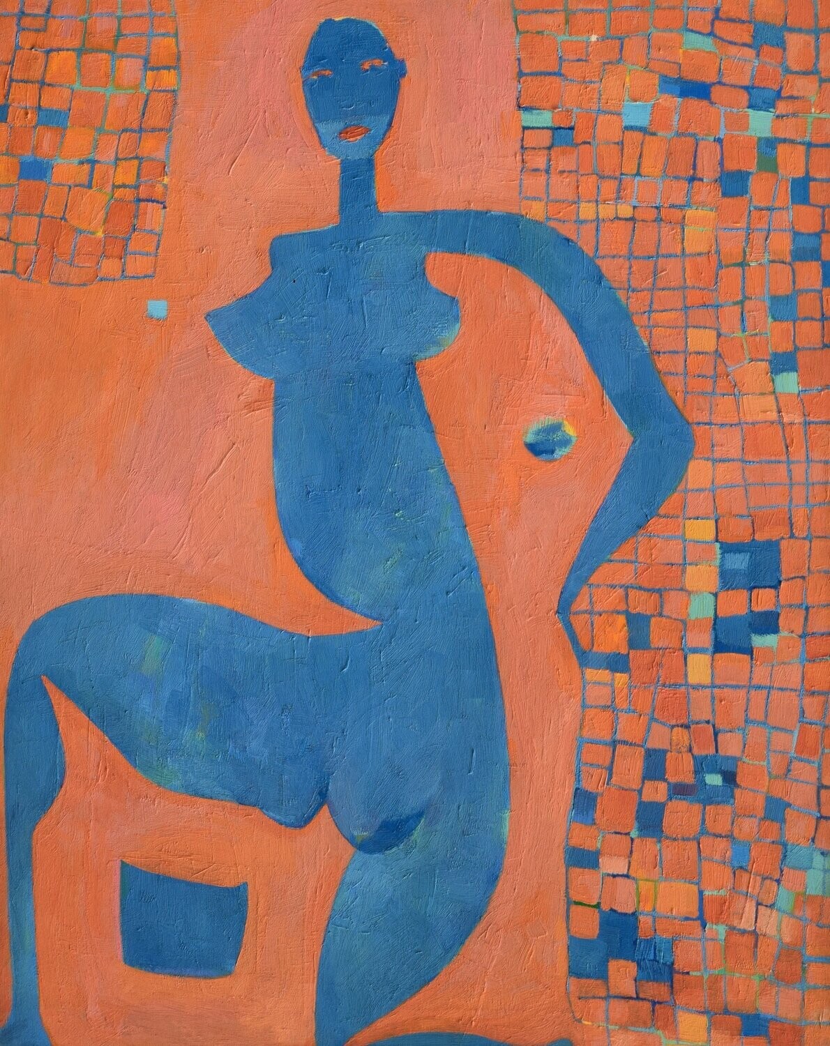 Oil / Orangen ,  Abstract Figurative // Size: ca.. 80 x 100 x 2 cm