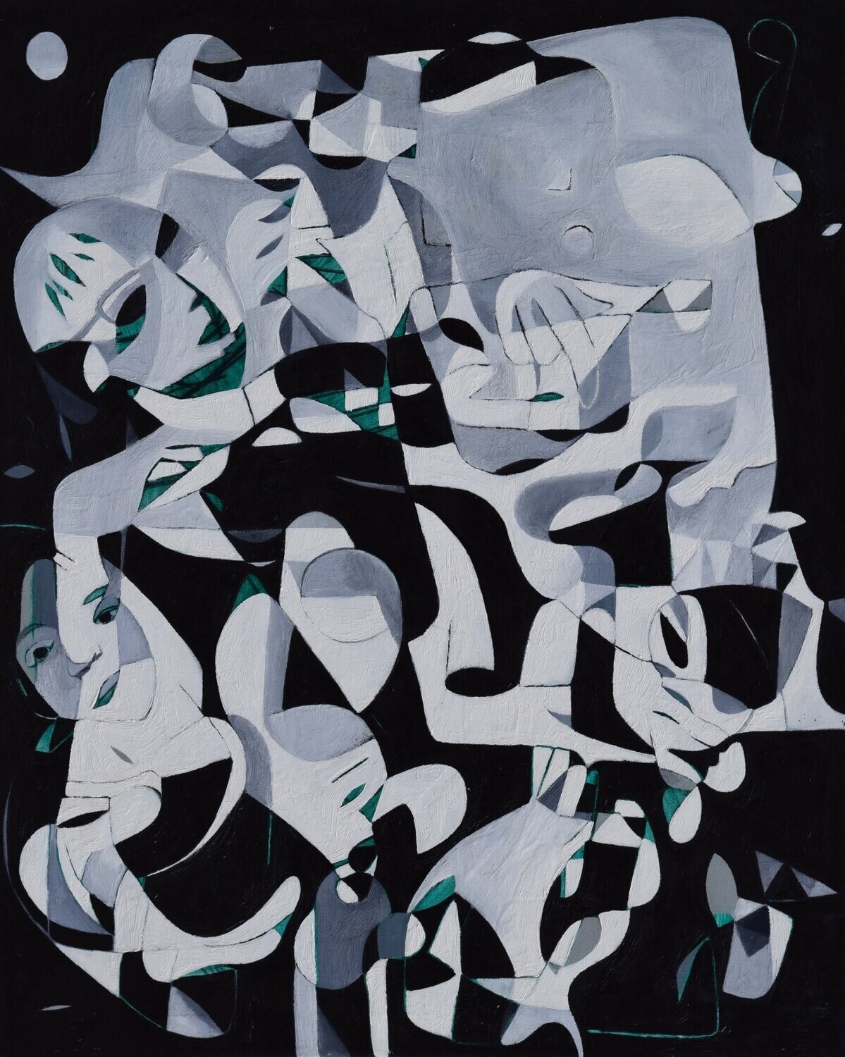 Oil Painting / Light as form Abstract Figurative Painting  // Size: ca.. 80 x 100 x 2 cm