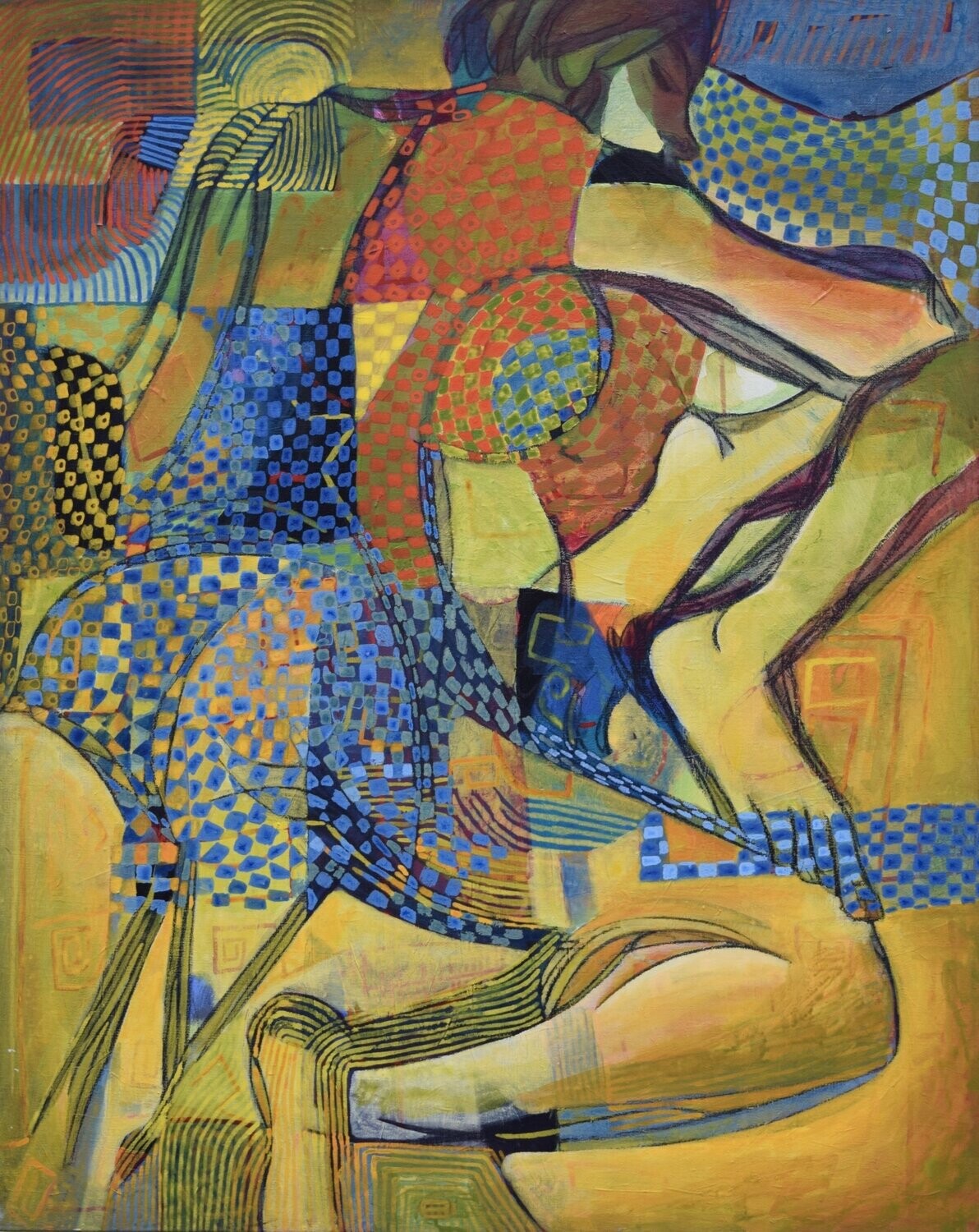 Acrylic Painting / Light as form Abstract Figurative Painting  // Size: ca.. 80 x 100 x 2 cm