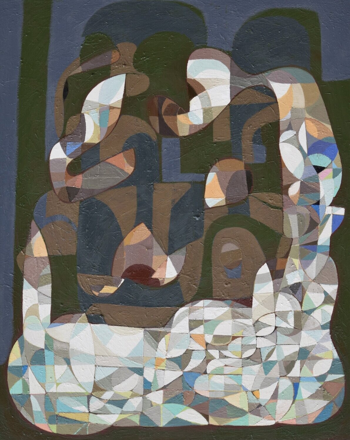 Oil Painting / Light as form Abstract Figurative Painting    / / Size: ca.. 80 x 100 x 2 cm