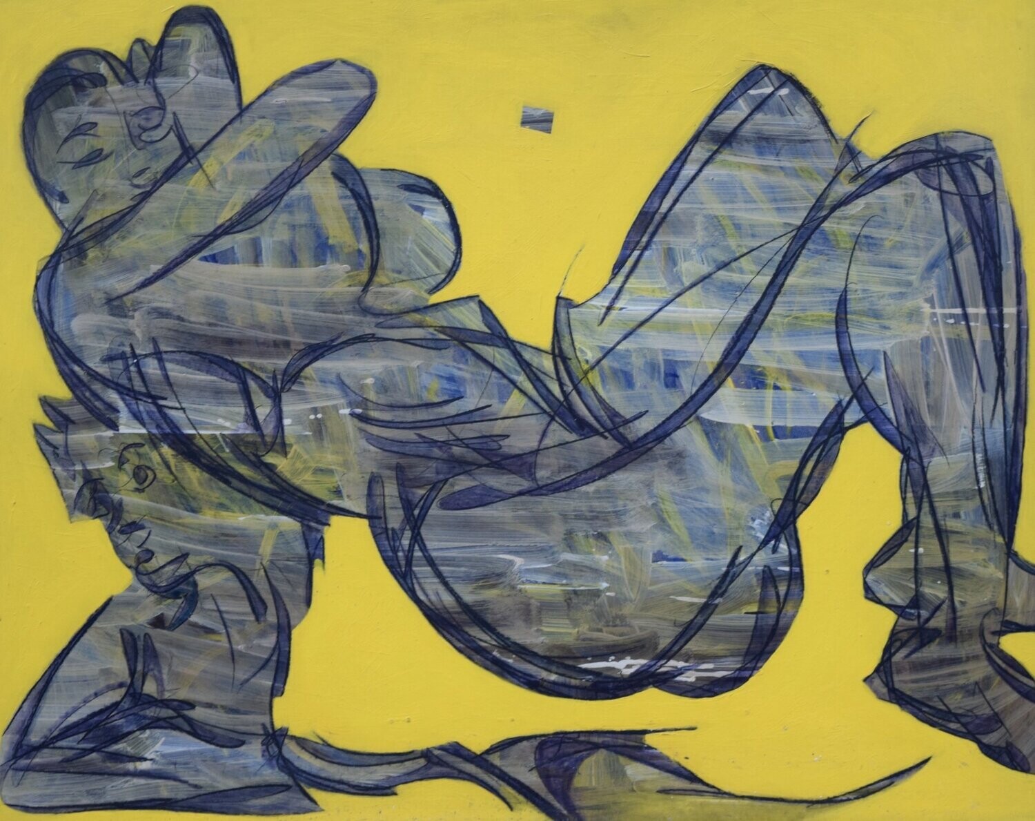 Figurative Painting  // Size:  ca. 80 x 100 x 2 cm,