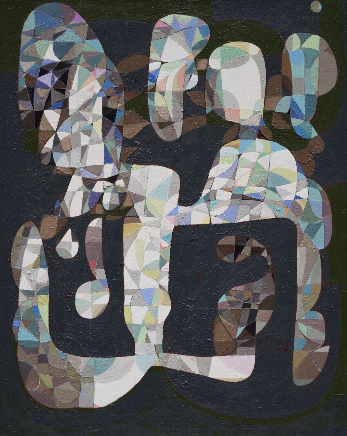 Oil Painting / Light as form Abstract Figurative Painting  // Size: ca.. 80 x 100 x 2 cm