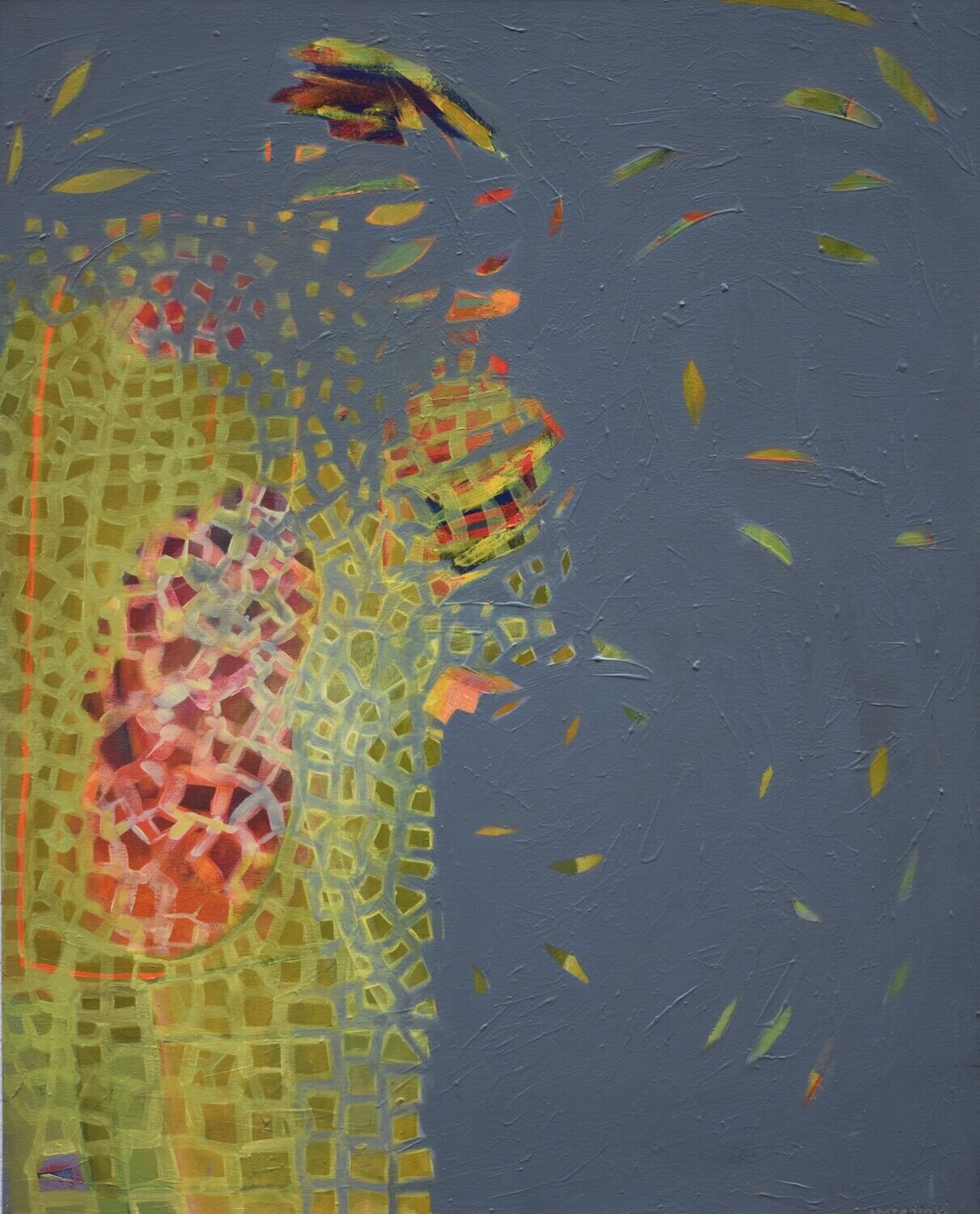 Gerau , Acryilc on canvas  with wooden frame // Size: ca.. 80 x 100 x 2 cm