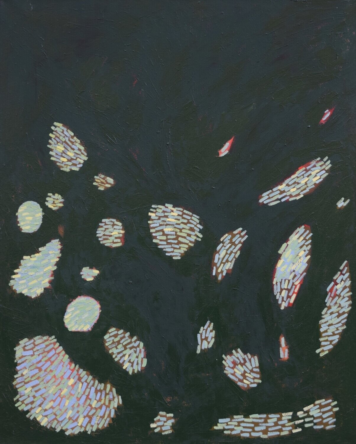 Grun/Oil Painting / Light as form Abstract Figurative Painting  // Size: ca.. 80 x 100 x 2 cm