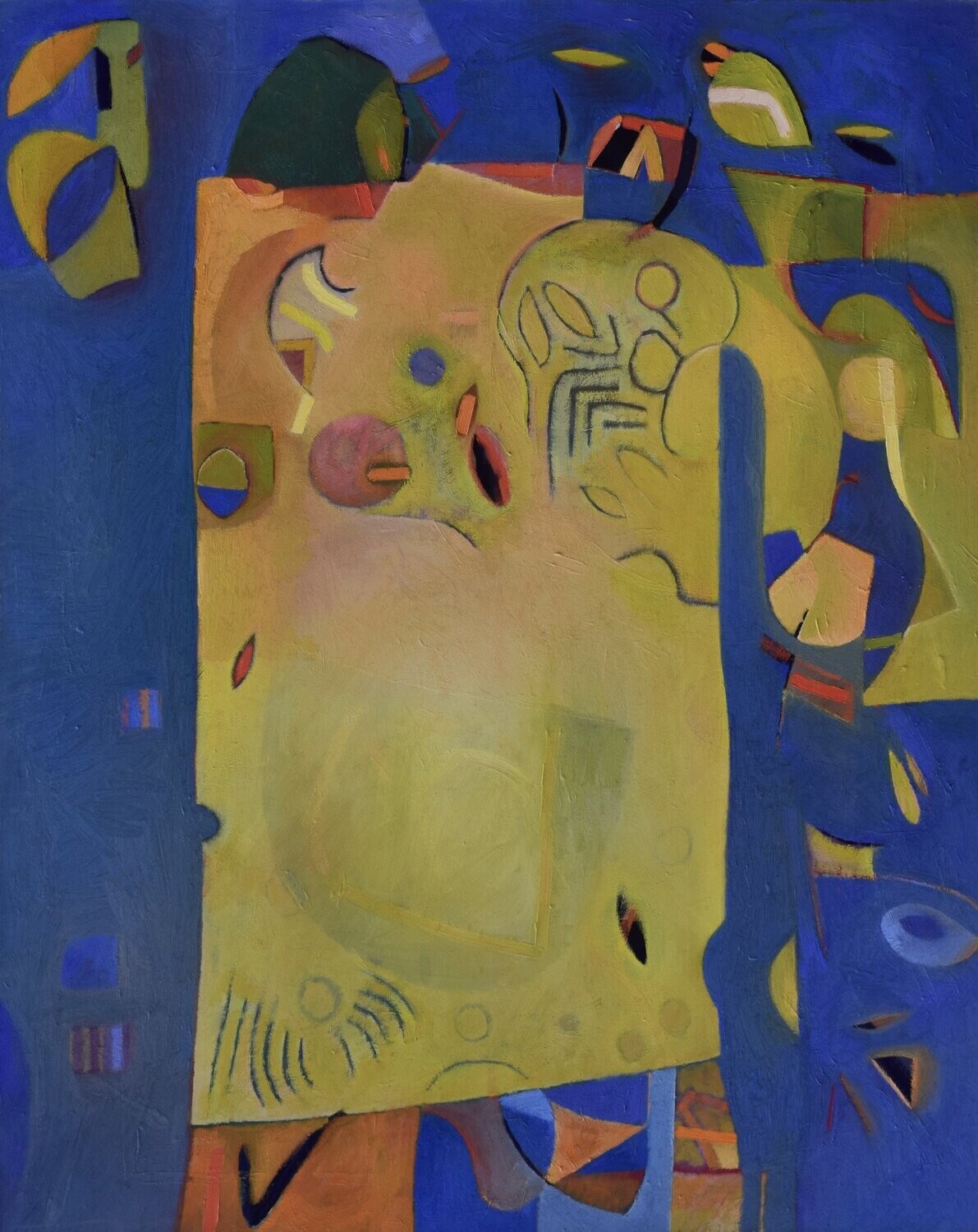 Oil Painting / Light as form Abstract Figurative Painting  // Size: ca.. 80 x 100 x 2 cm