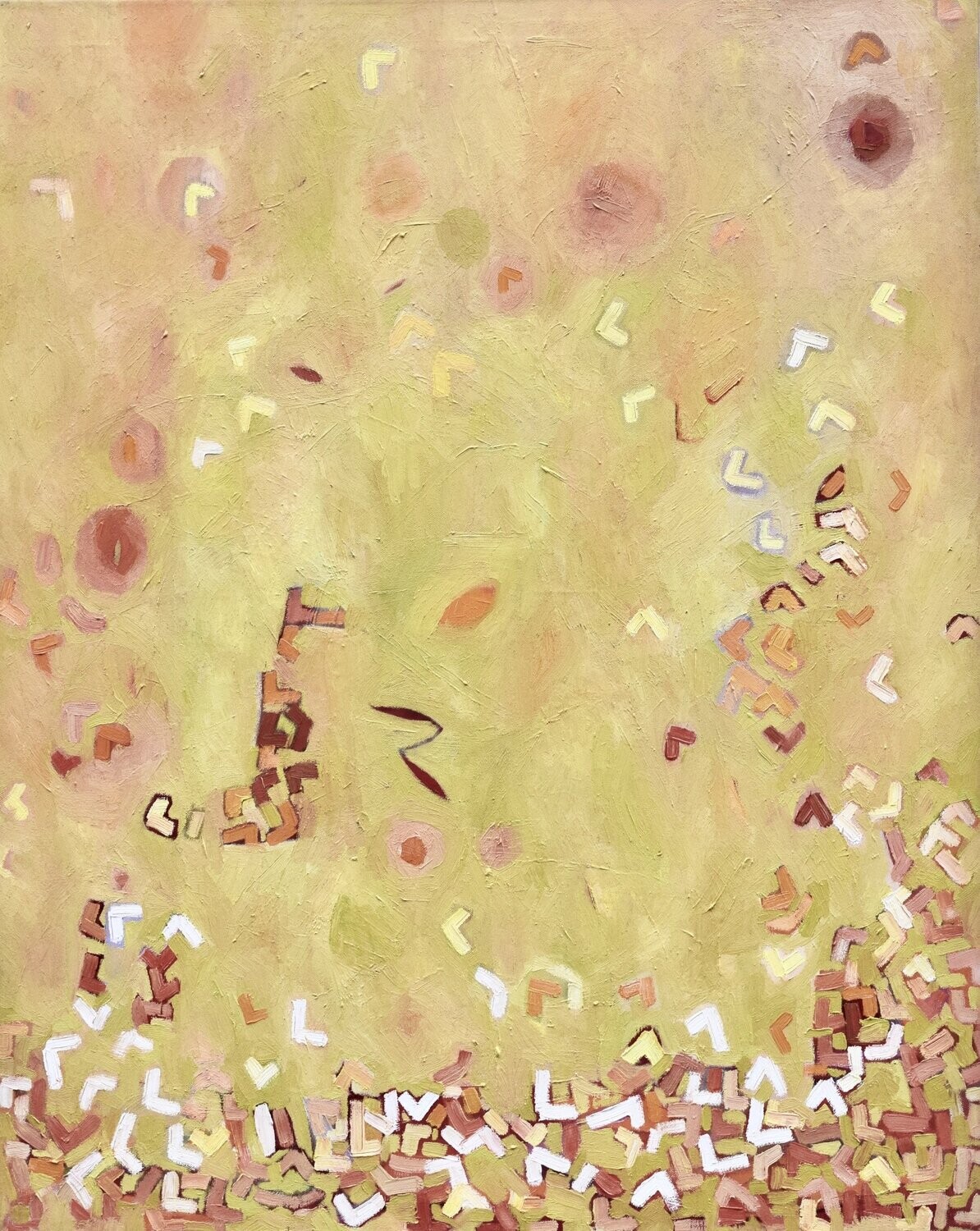 Oil Painting / Light as form Abstract Figurative Painting  // Size: ca.. 80 x 100 x 2 cm