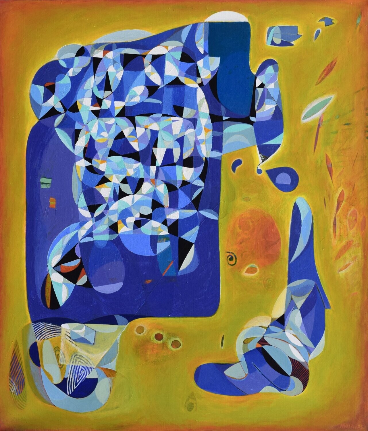 Acryilc  on canvas  /  Figurative , Light as Form   // Size :  ca. 120 x 140 x 2 cm,