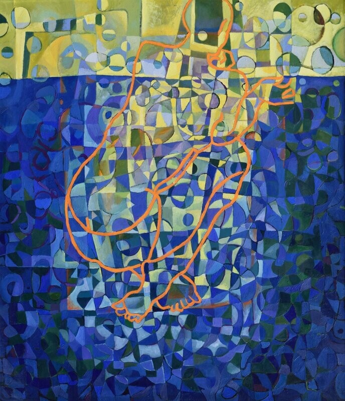 Oil on canvas  /  Figurative , Light as Form // Size: ca..120 x 140 x 3 cm