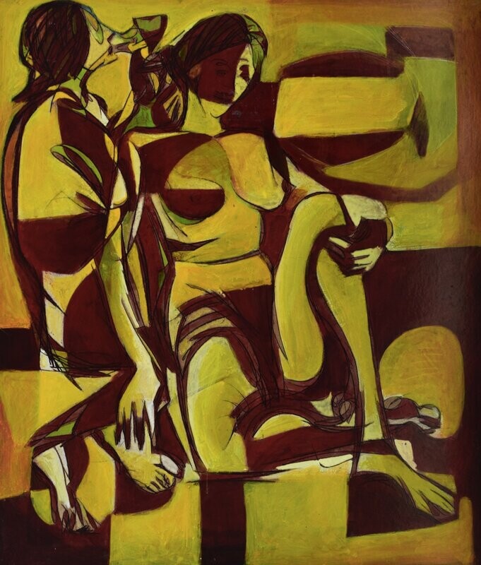 Collage wood & canvas  / Acryilc  on wood on canvas  /  Figurative , Light as Form // Size: ca..120 x 140 x 4 cm