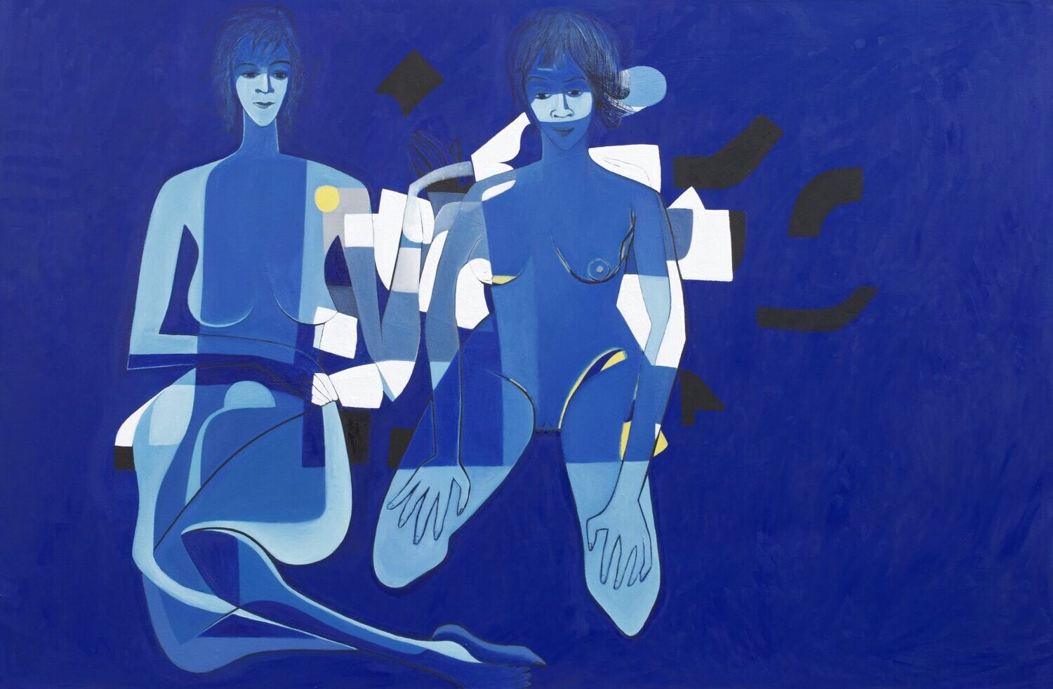 Oil Figuraive  , Blau frau  // Size : ca. 120 x 200 x 3 cm,