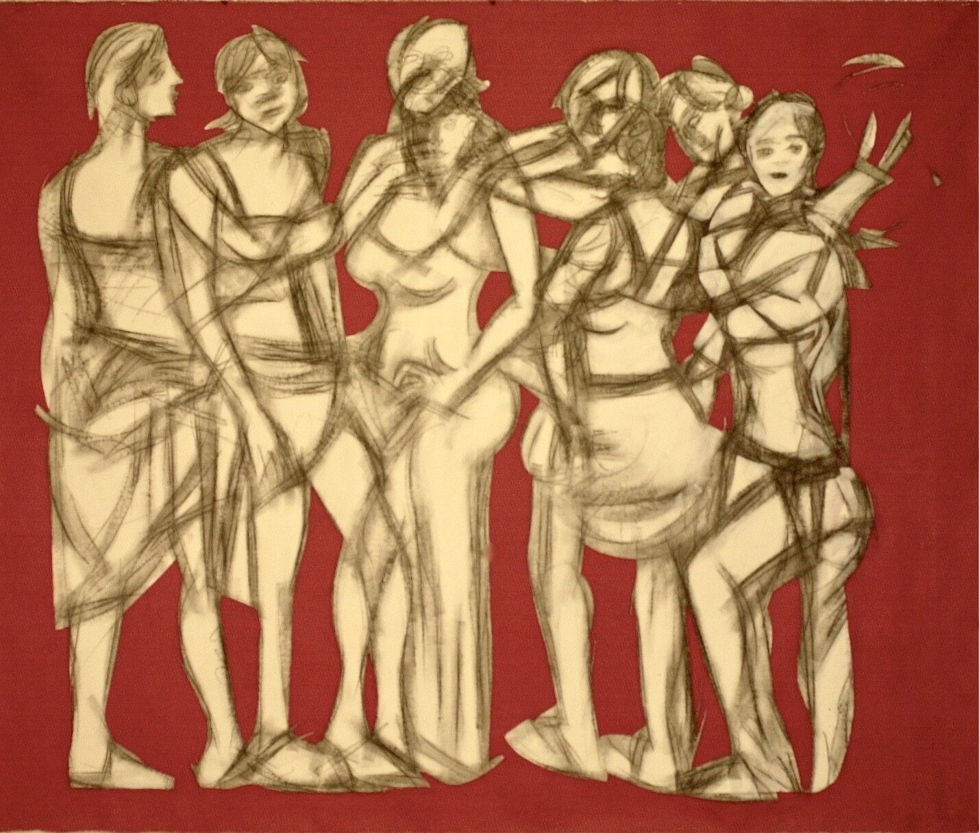 Acryilc on  canvas.  with wooden frame  //Size : ca. 200 x 230 x 4  cm,