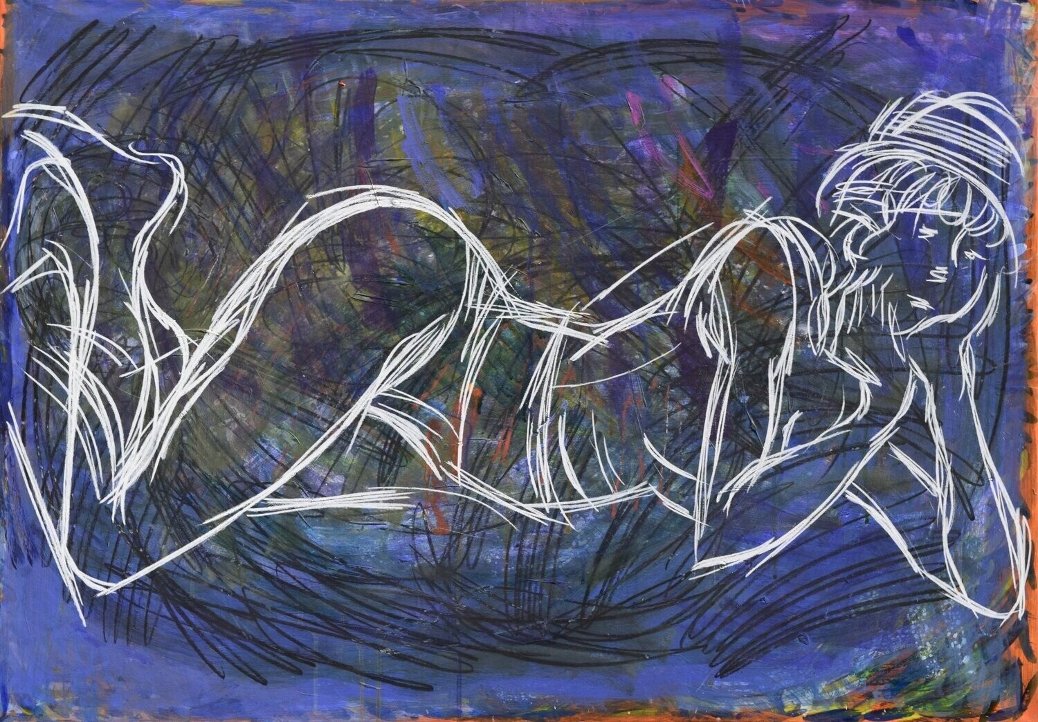 Collage/ Acrylic on  paper  on canvas  // Size: ca. 80 x 100 x 4 cm,