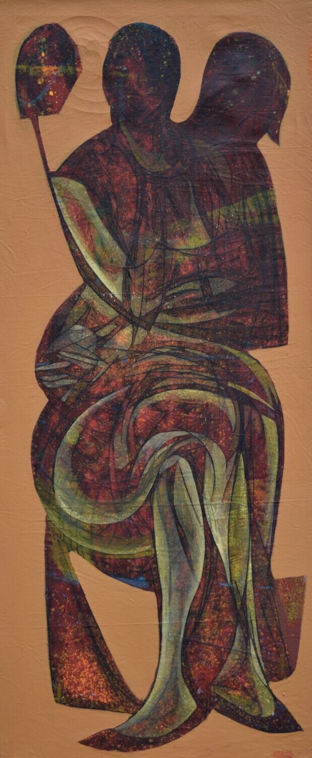 Figuraive , Pigment Painting // Size : ca. 60 x 160 x 2 cm,