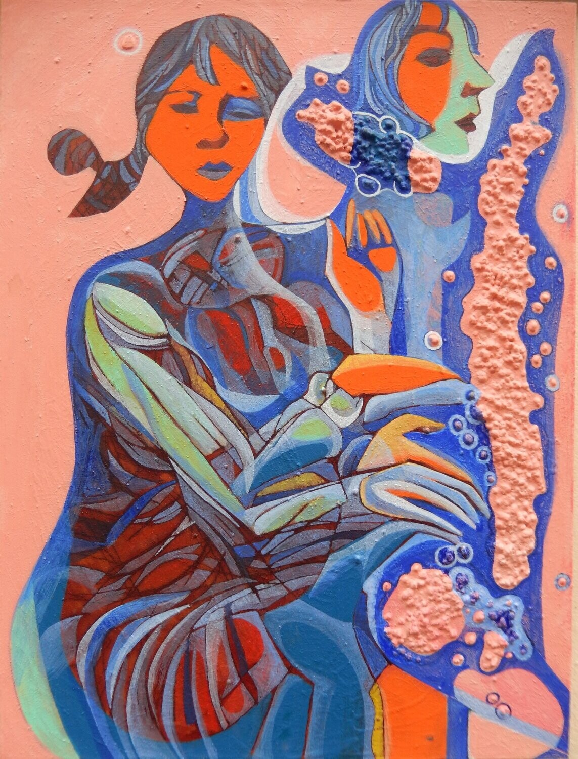Museumsinsel -  Acryilc  Painting  // Size :  ca. 50 x 70 x 2 cm,