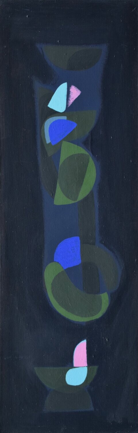 Pigment and   Acrylic on canvas with wooden frame // Size: ca. 40 x 140 x 4 cm,