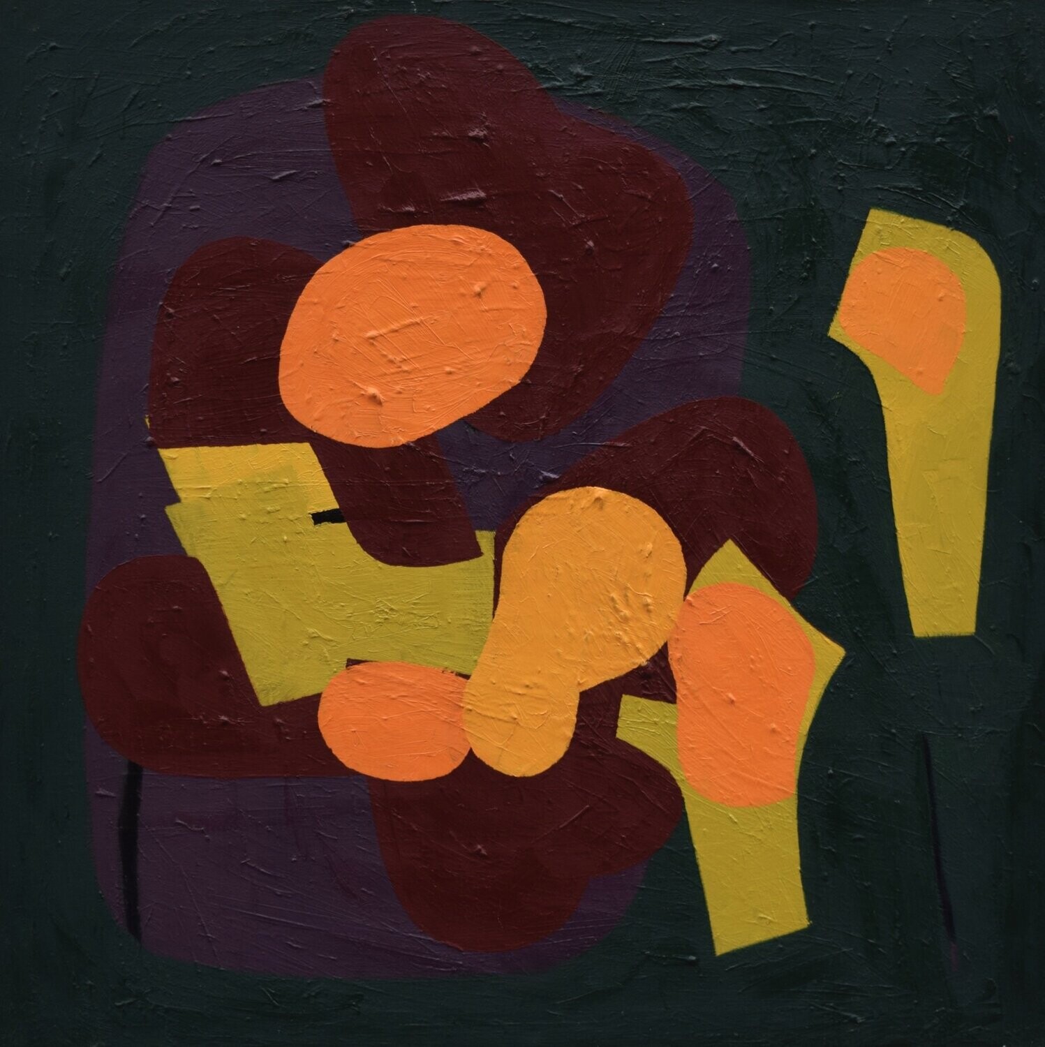 Oil Painting / Light as form Abstract Figurative Painting  // Size: ca.. 56 x 57 x 2 cm