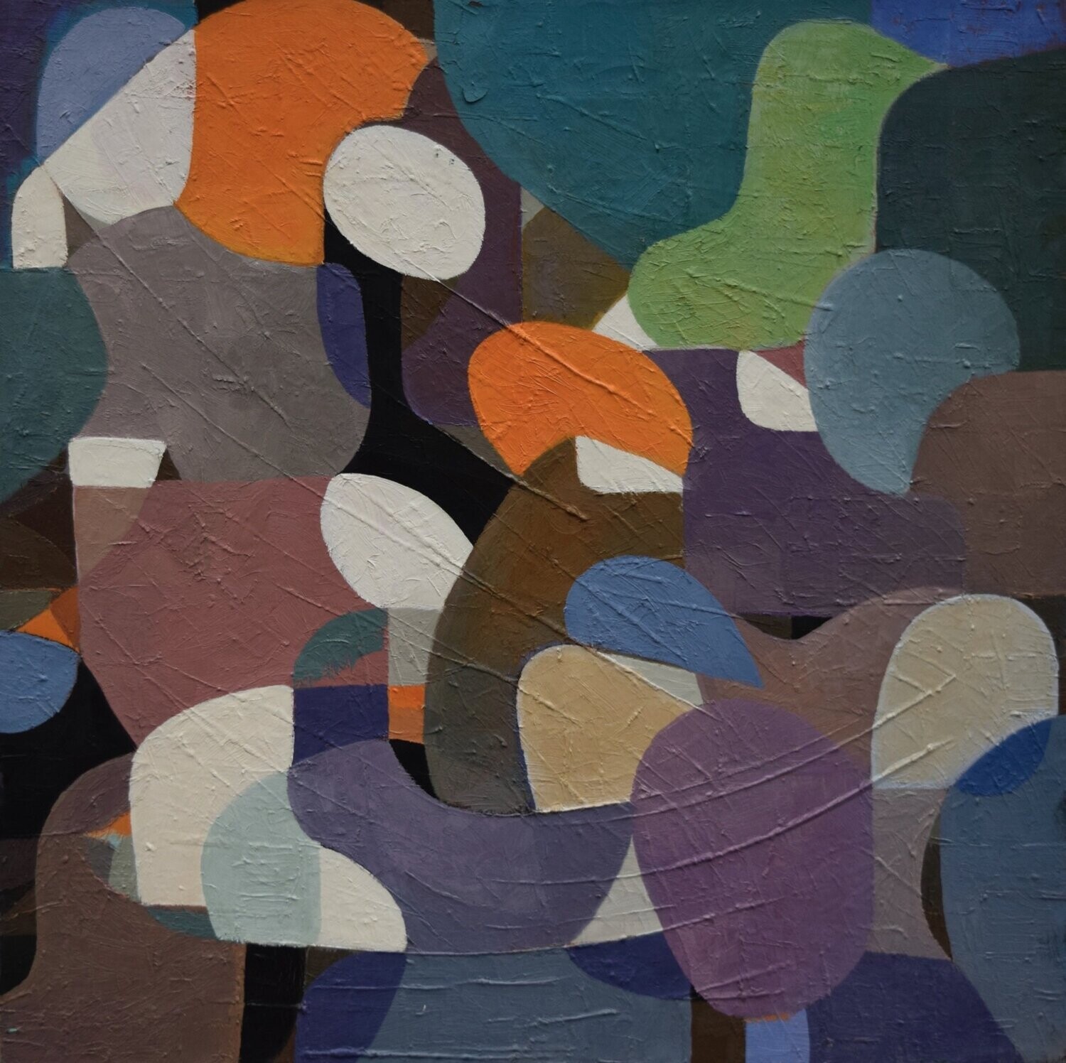Oil  Paintings  Abstract   / Oil  on canvas with wooden frame // Size: ca.. 60 x 60 x 2 cm