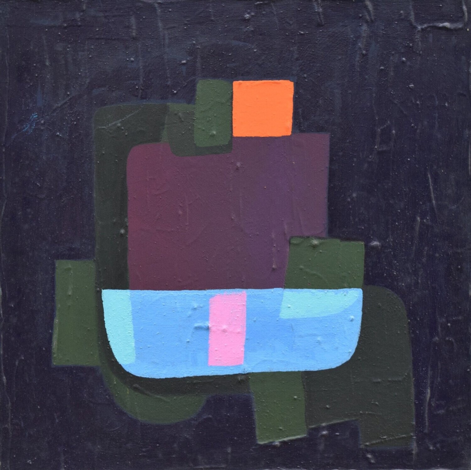 Collage /  Acryilc  Painting / Clothes on Two fabrics  Canvas // Size : ca. 60 x 60 x 2 cm,