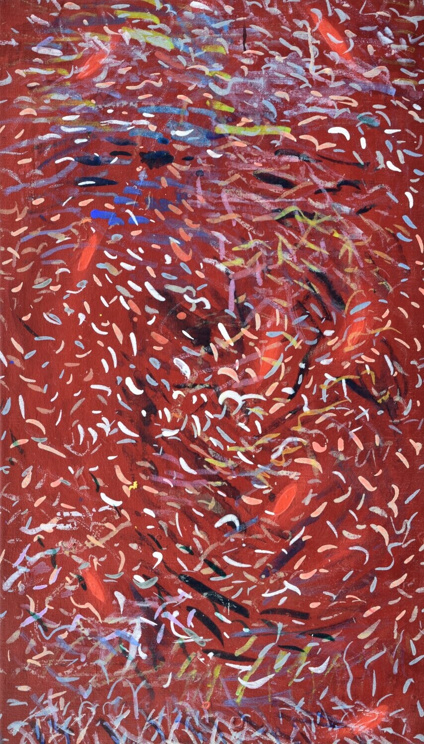 Acrylic Painting / Light as form Abstract Figurative Painting  // Size: ca.. 50 x 100 x 2 cm