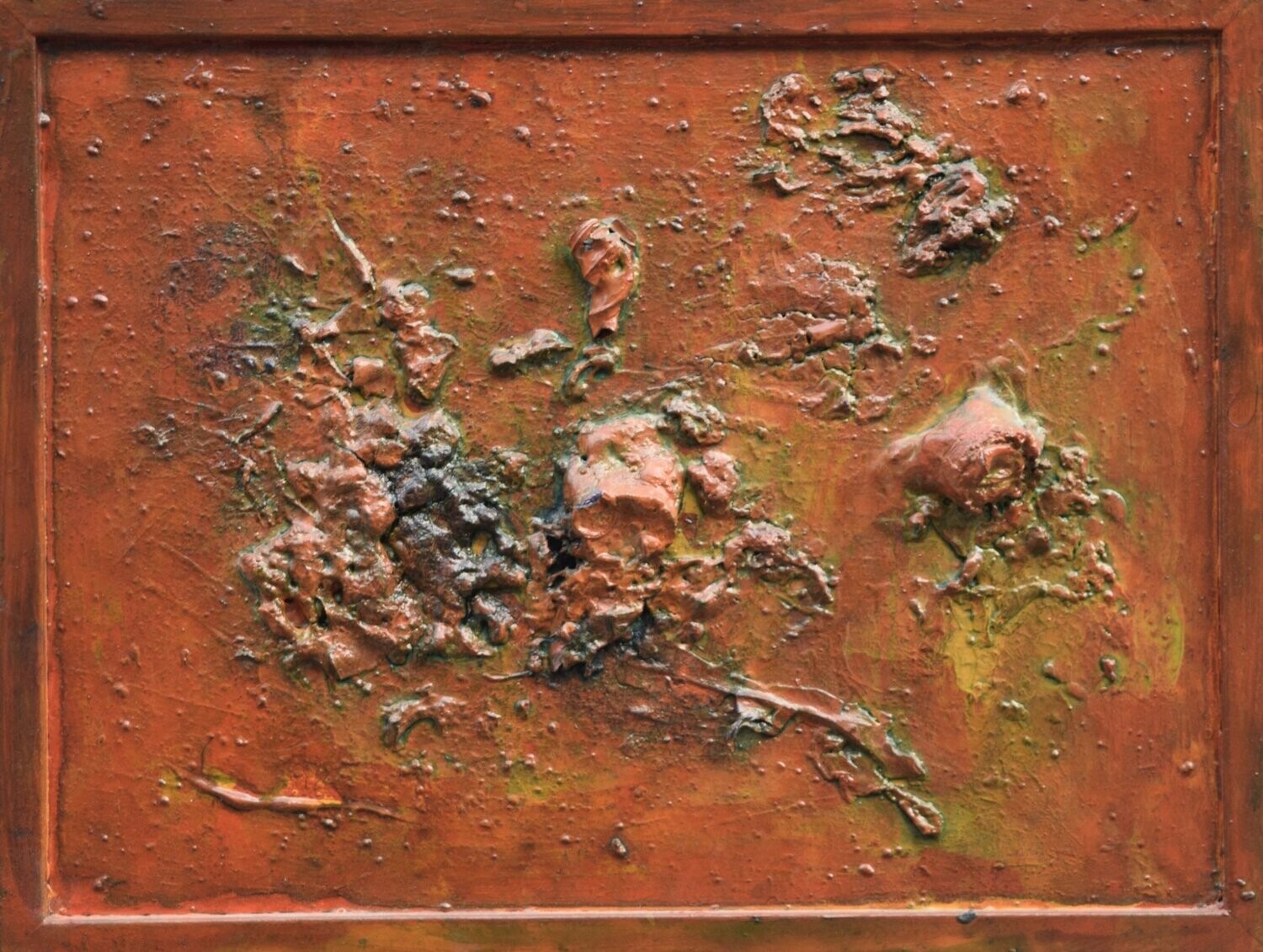 Acryilc  Abstract, ,Pigment on   canvas  with wooden frame// Size : ca. 40 x 50 x 3 cm,