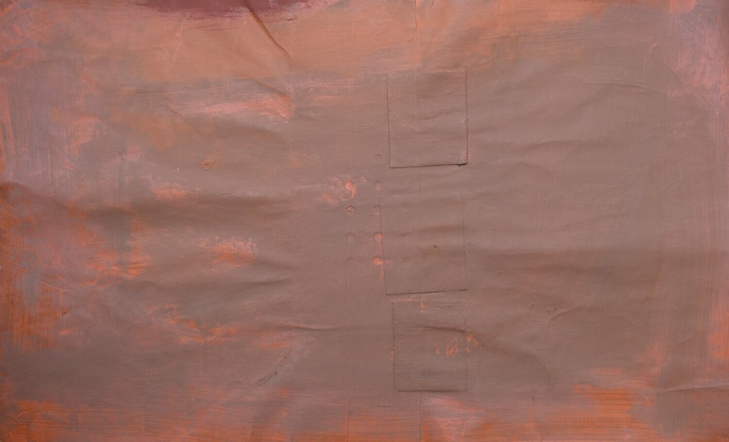 Collage​:  Acrylic & Pigment  -  paper ​ with​ Canvas on a wooden frame  / / Size: ca.. 50 x 70 x 4 cm