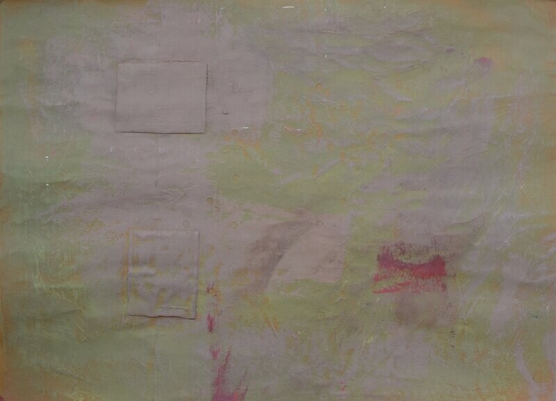 Collage paper with acrylic on canvas // Size : ca. 50 x 70 x 4 cm, Collage paper with acrylic on canvas // Size : ca. 50 x 70 x 4 cm,