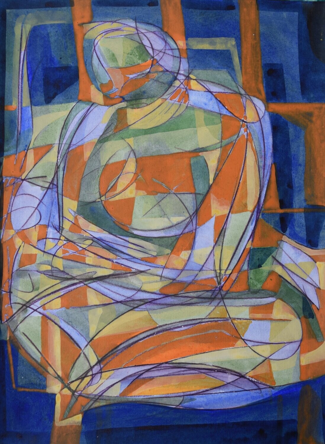 life /Collage, handmade paper with acrylic on Two fabrics canvas // Size : ca. 30 x 40 x 4 cm