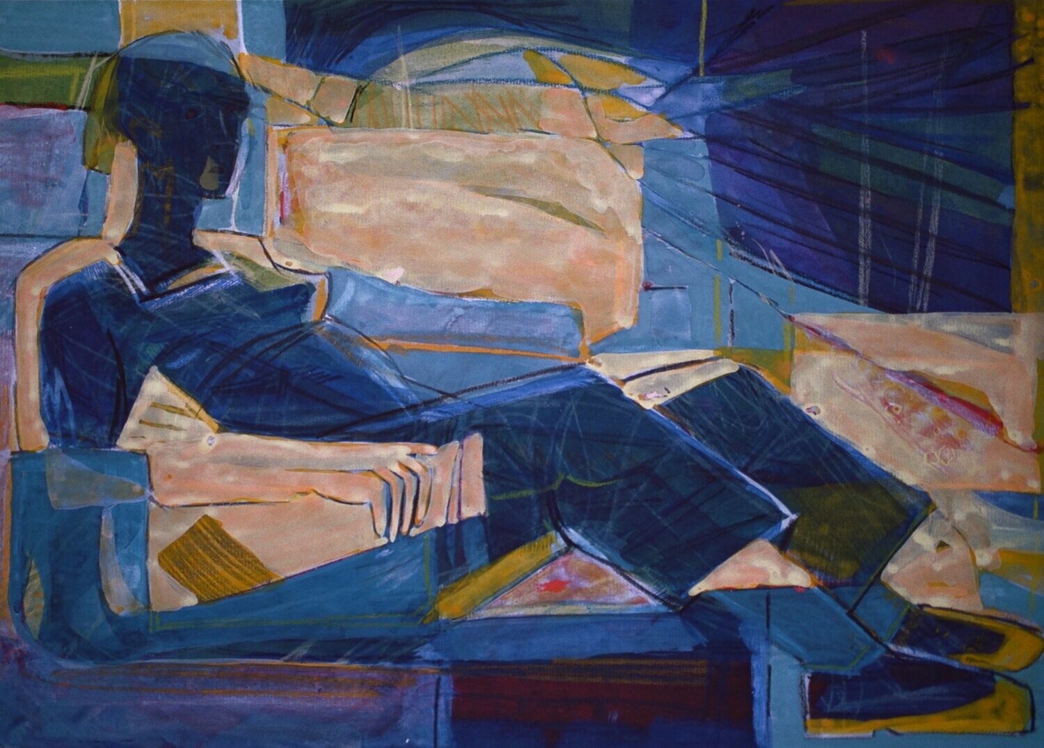 Acrylic on paper and their collage on canvas with wooden frame // Size: ca..30 x 40 x 4 cm