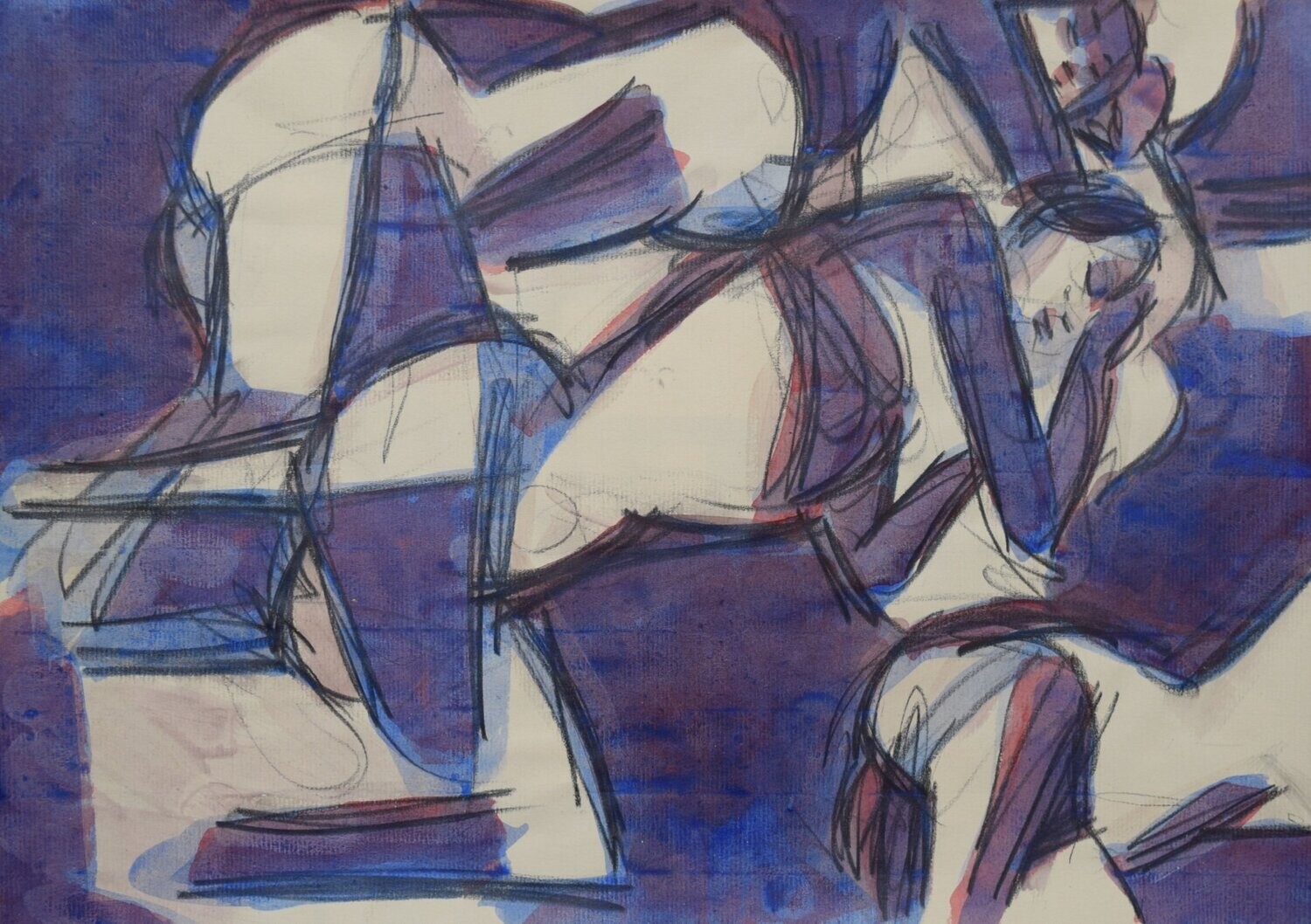Acrylic on paper and their collage on canvas with wooden frame // Size: ca..30 x 40 x 4 cm