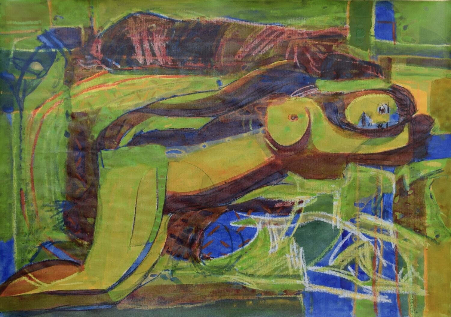 Acrylic on paper and their collage on canvas with wooden frame // Size: ca..30 x 40 x 4 cm