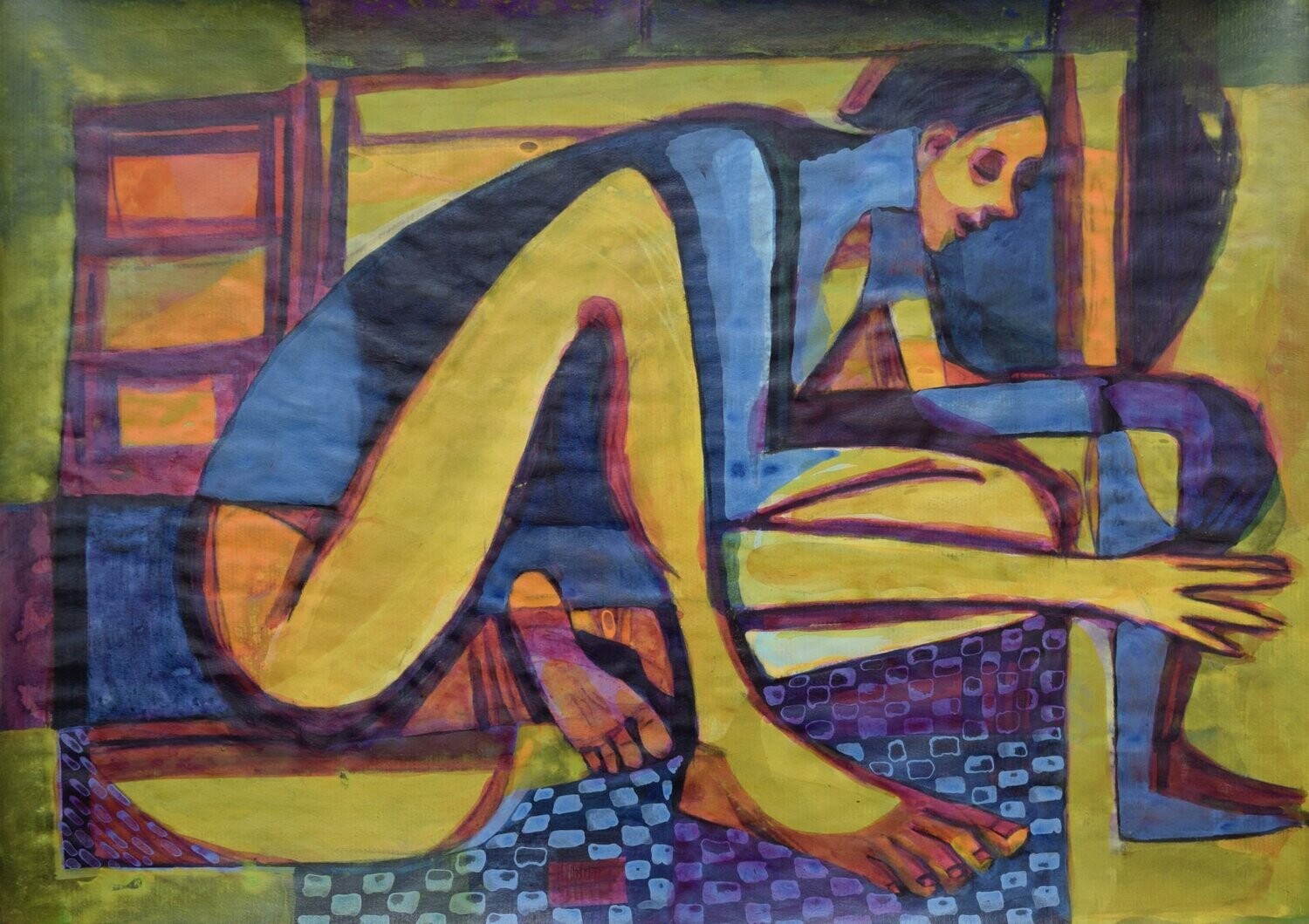 Acrylic on paper and their collage on canvas with wooden frame // Size: ca..30 x 40 x 4 cm