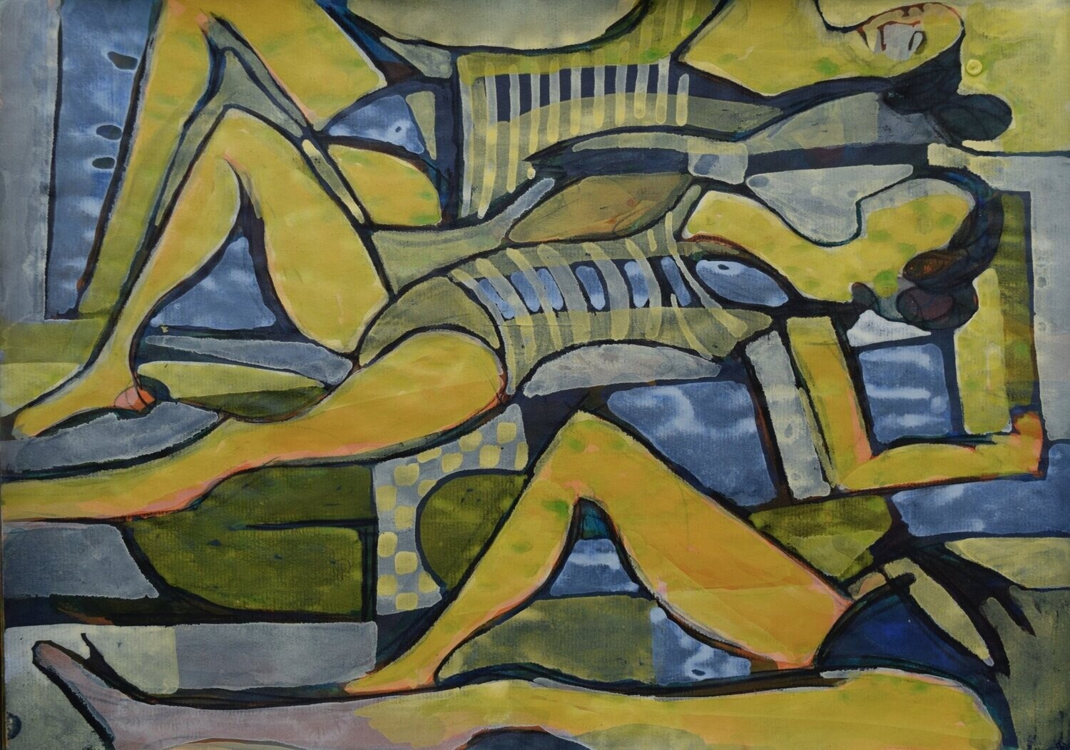 Acrylic on paper and their collage on canvas with wooden frame // Size: ca..30 x 40 x 4 cm