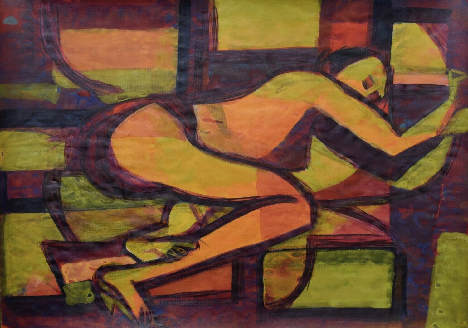 Acrylic on paper and their collage on canvas with wooden frame // Size: ca..30 x 40 x 4 cm