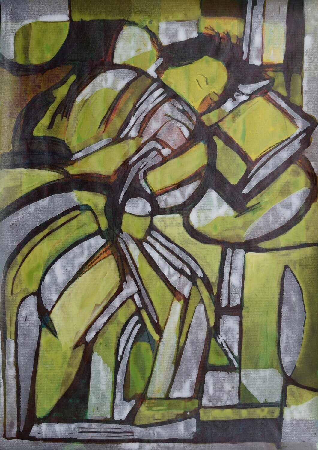 Acrylic on paper and their collage on canvas with wooden frame // Size: ca..30 x 40 x 4 cm