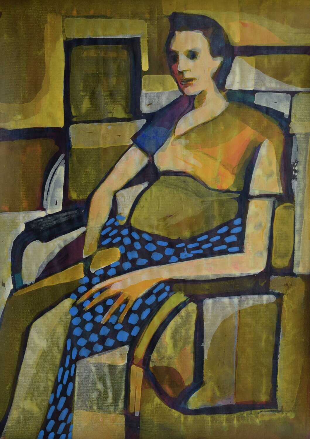 Acrylic on paper and their collage on canvas with wooden frame // Size: ca..30 x 40 x 4 cm