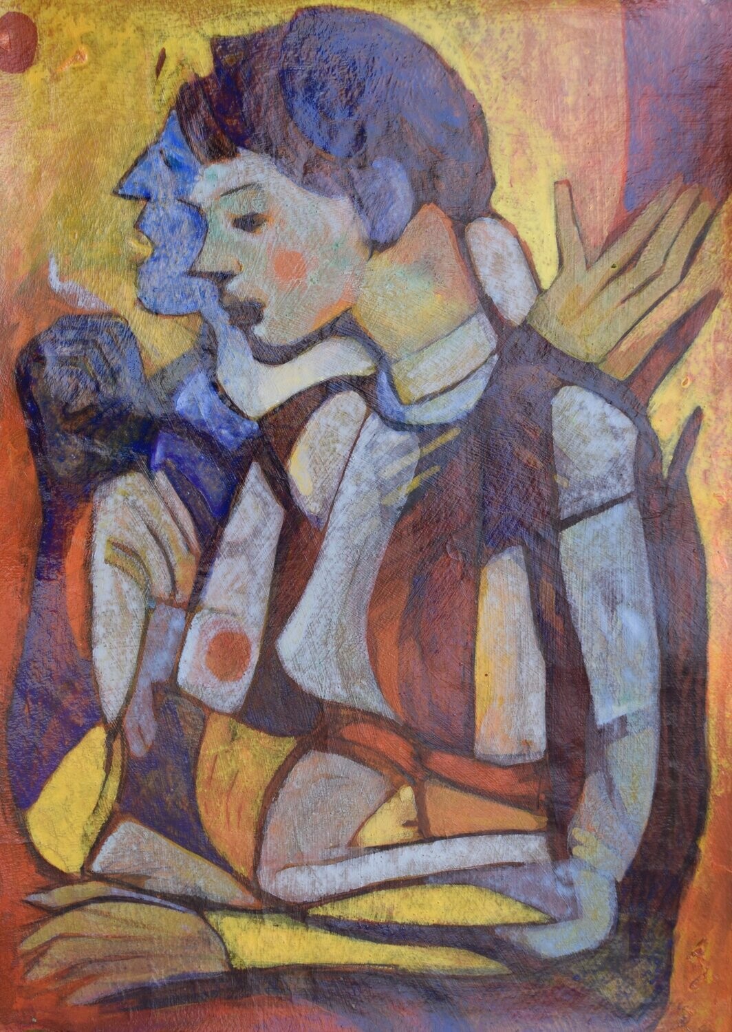 Acrylic on paper and their collage on canvas with wooden frame // Size: ca..30 x 40 x 4 cm