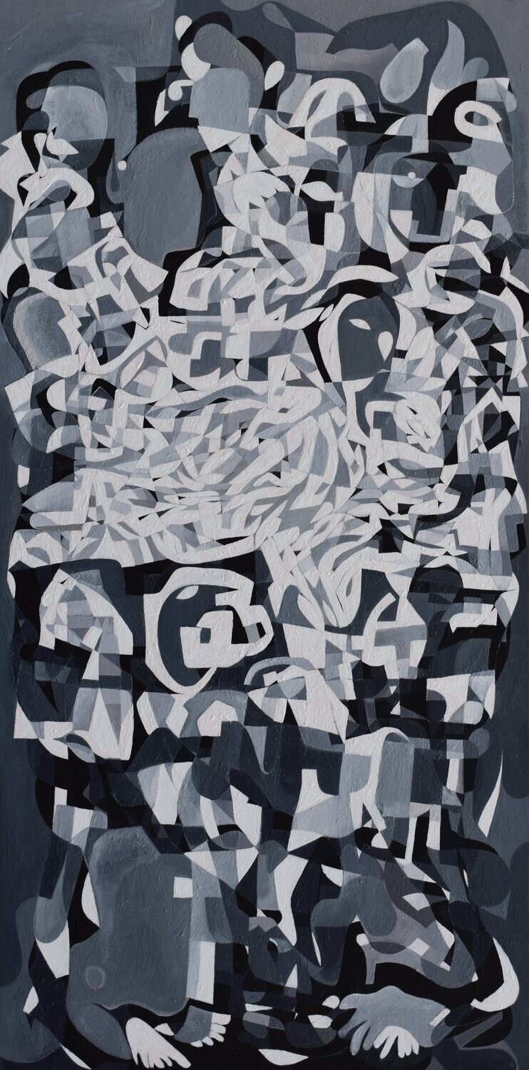 Gerau  Oil  Paintings   on canvas with wooden frame  //Size : ca. 100 x 200 x 4 cm,