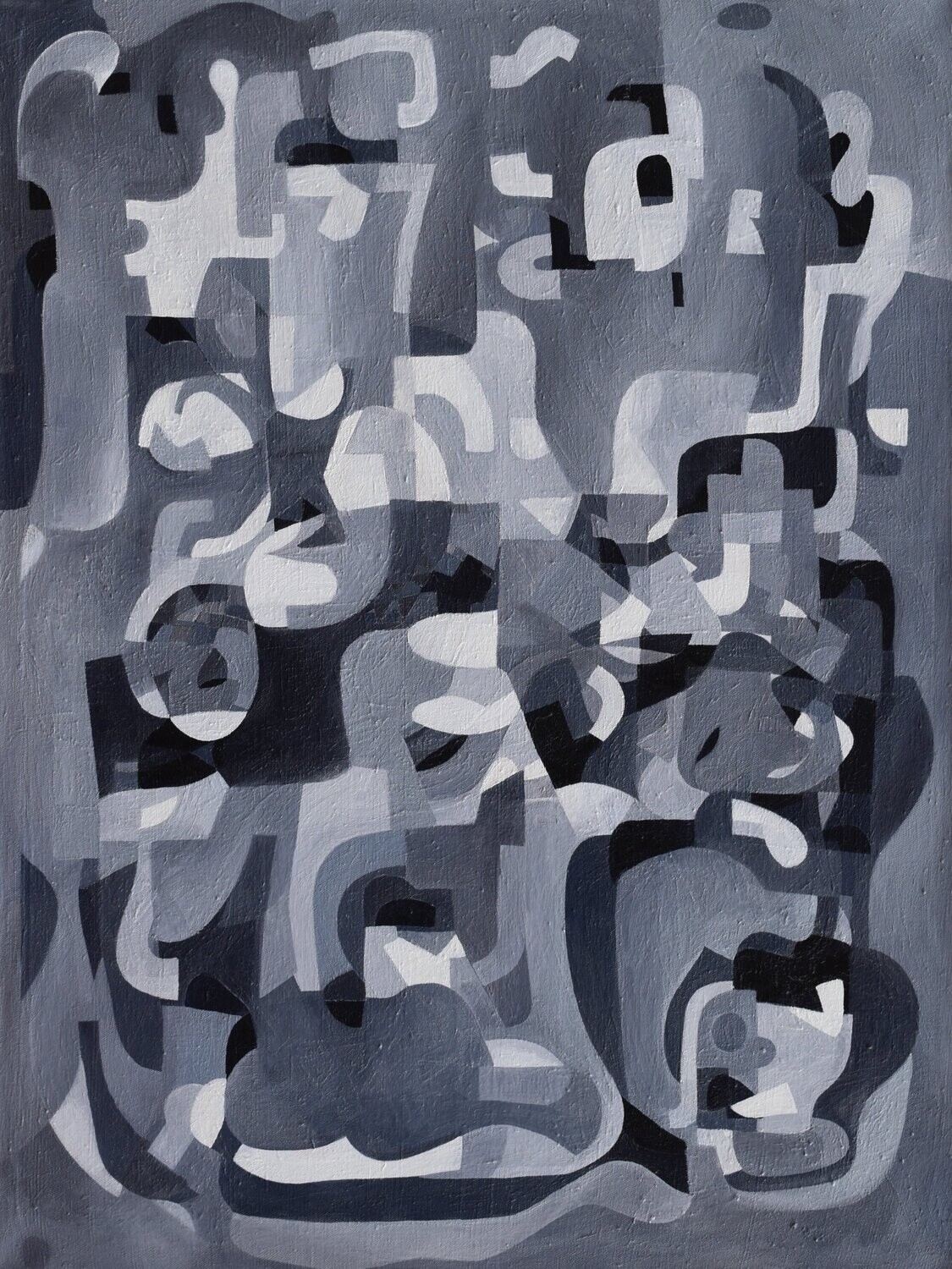 Gerau weiss ,..Oil on canvas  with wooden frame  // size:  ca. 120 x 150 x 2 cm,