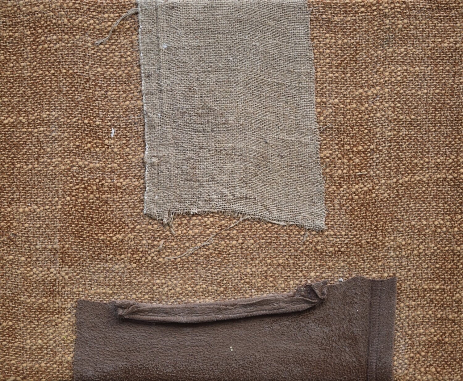 Collage Clothes  on Two fabrics  Canvas //Size : ca.35 x 45 x 2 cm,