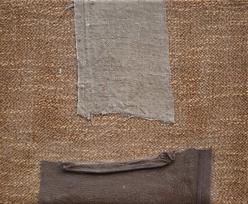 Collage Clothes on Two fabrics Canvas //Size : ca.35 x 45 x 2 cm, Collage Clothes on Two fabrics Canvas //Size : ca.35 x 45 x 2 cm,
