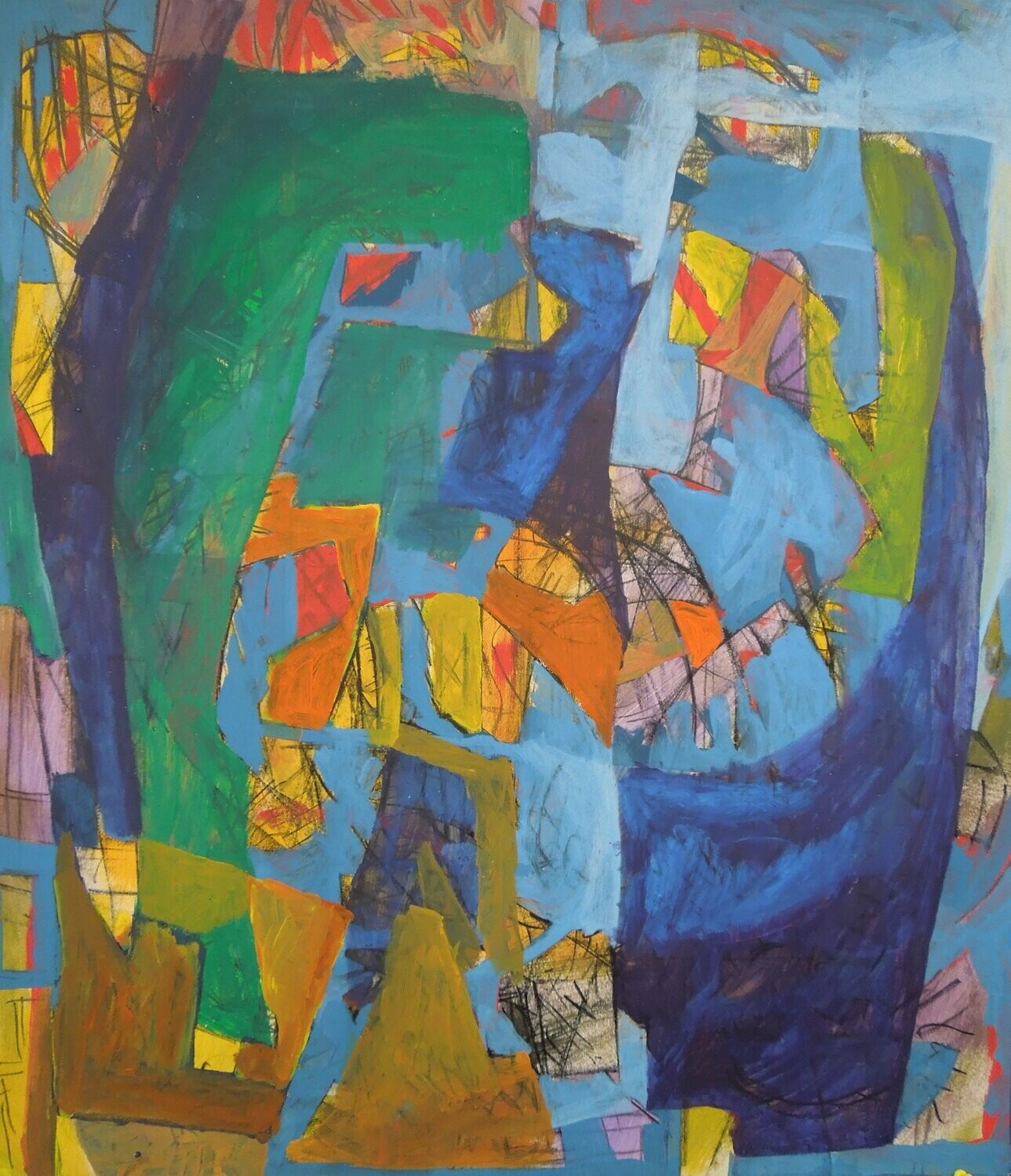 Collage, original / print on handmade paper with acrylic on canvas // Size : ca. 70 x 80 cm