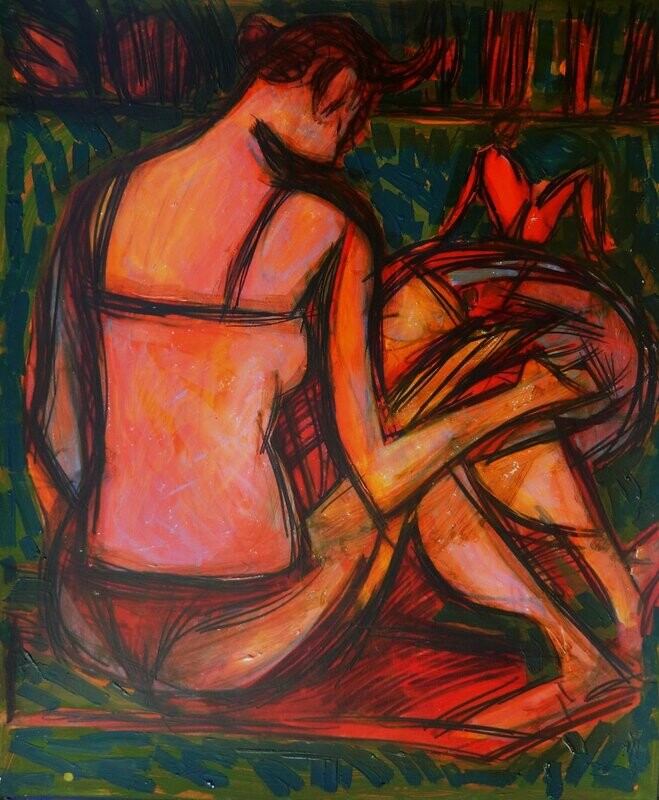 Pigment and acrylic on paper and their collage on canvas with wooden frame // Size: ca..45 x 55 x 4 cm Pigment and acrylic on paper and their collage on canvas with wooden frame // Size: ca..45 x 55 x 4 cm