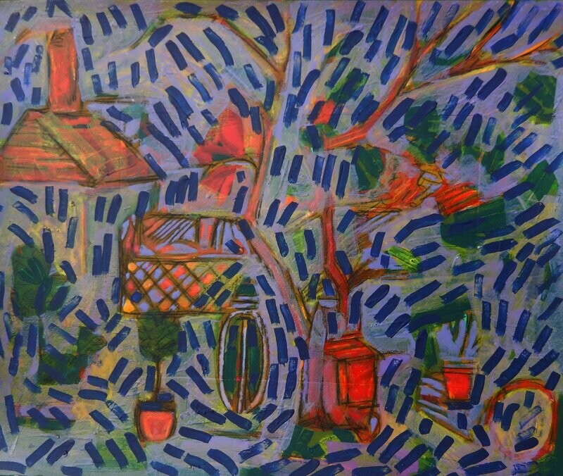 the beach /Pigment and acrylic on canvas with wooden frame // Size: ca.. 45 x 55 x 4 cm the beach /Pigment and acrylic on canvas with wooden frame // Size: ca.. 45 x 55 x 4 cm