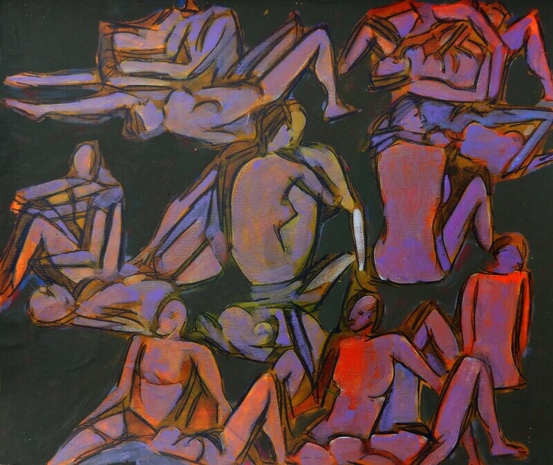 Collage: Pigment and acrylic on paper and on canvas with wooden frame // Size: ca..45 x 55 x 4 cm Collage: Pigment and acrylic on paper and on canvas with wooden frame // Size: ca..45 x 55 x 4 cm