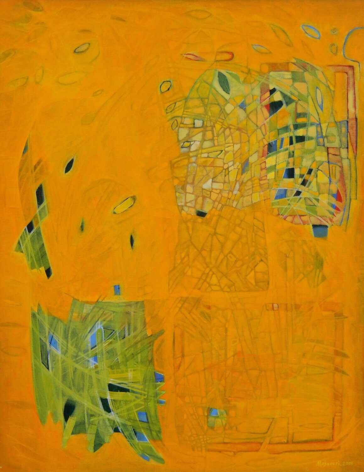 Acrylic Painting / Light as form Abstract Figurative Painting  // Size: ca.. 80 x 100 x 2 cm